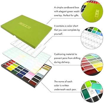 顔料セット Amazon.co.jp: 呉竹 絵の具 顔彩耽美 36色 MC20/36V : ホビー